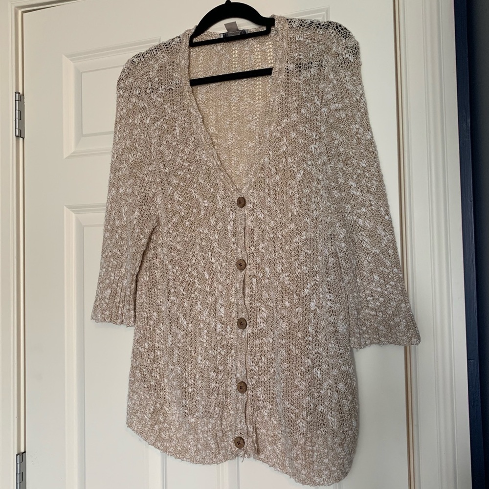 CJ Banks Size X - Knit 3/4 Sleeve Cardigan